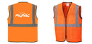 Custom Lightweight High Visibility ORANGE Tampa Mesh Vest