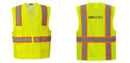 Custom Yellow Class 2 Safety Vest with Cooling Mesh Back