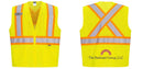 Custom X-Back YELLOW Mesh Contrast Tape Vest