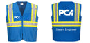 Custom Royal Blue Safety Vest Reflective High Visibility with Pockets