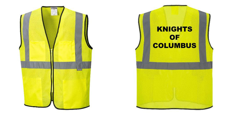 Lightweight High Visibility Yellow Tampa Mesh Vest
