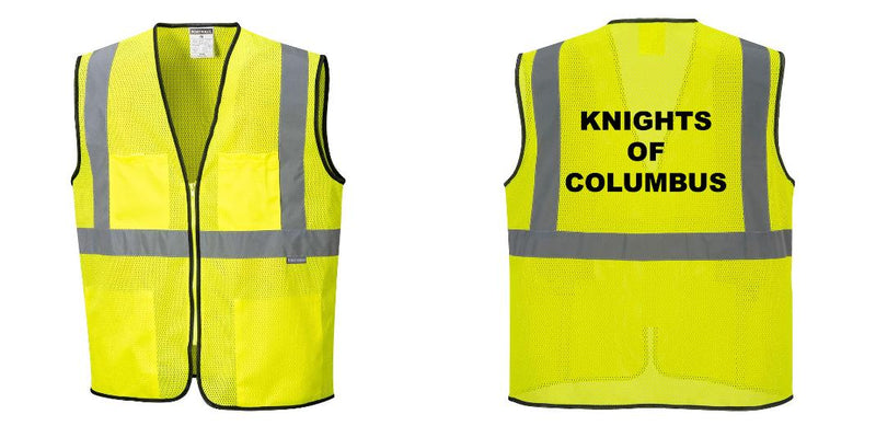 Lightweight High Visibility Yellow Tampa Mesh Vest