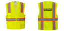 Custom Yellow Class 2 Safety Vest with Cooling Mesh Back