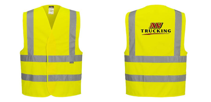Custom Logo Reflective Yellow Safety Vest - ANSI Class 2