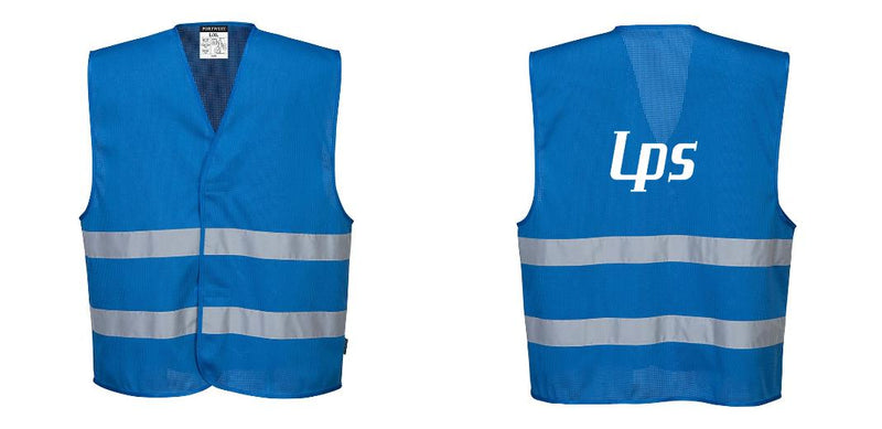 Custom Royal Blue MeshAir Reflective Safety Vest for Events