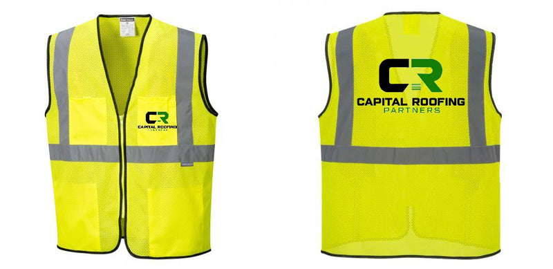 Custom Lightweight High Visibility Yellow Tampa Mesh Vest