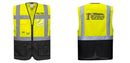 Custom Warsaw Yellow and Black Professional Style Safety Vest