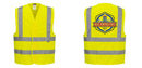Custom Logo Reflective Yellow Safety Vest - ANSI Class 2