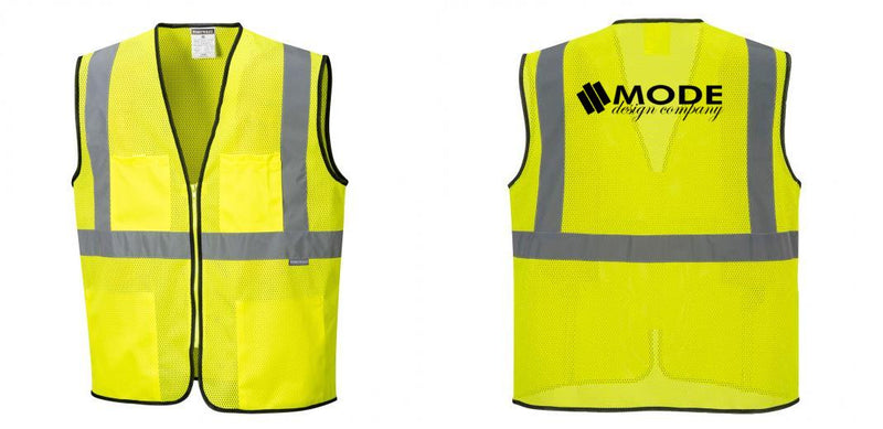 Custom Lightweight High Visibility Yellow Tampa Mesh Vest