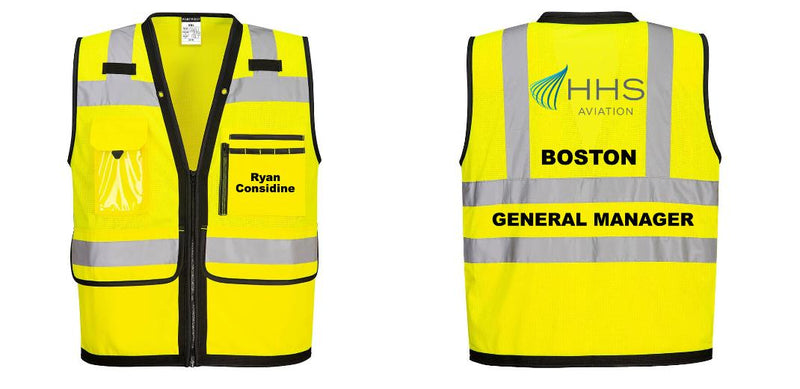 Custom Heavy Duty Hi-Vis Surveyor Vest