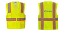 Custom Yellow Class 2 Safety Vest with Cooling Mesh Back