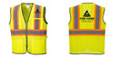 Custom Yellow Mesh Class 2 Reflective Safety Vest with Pockets