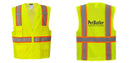 Custom Yellow Class 2 Safety Vest with Cooling Mesh Back