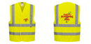 Custom Logo Reflective Yellow Safety Vest - ANSI Class 2