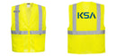 Custom Hi-Vis Yellow Safety Vest – Mesh, Reflective, Zipper Front, ANSI Class 2