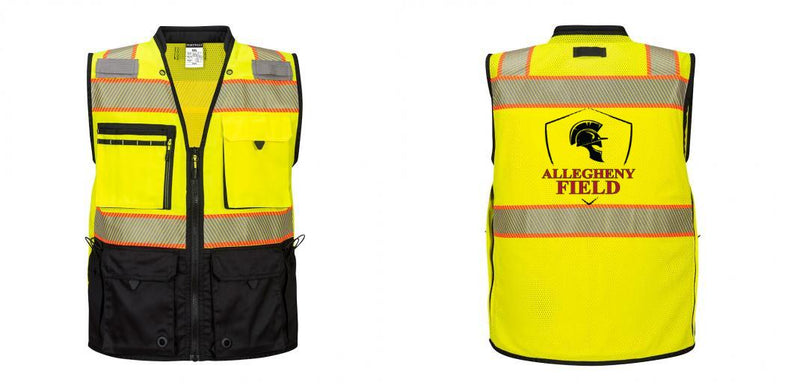Custom Premium Two-toned Surveyor Safety Vest with Segmented Tape
