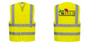 Custom Logo Reflective Yellow Safety Vest - ANSI Class 2