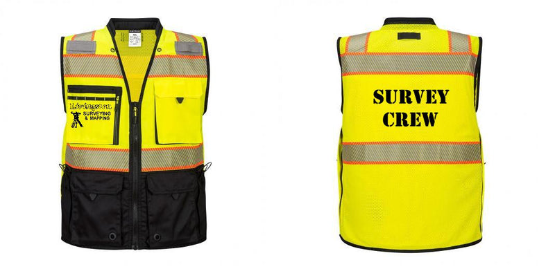 Custom Premium Two-toned Surveyor Safety Vest with Segmented Tape