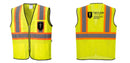 Custom Yellow Mesh Class 2 Reflective Safety Vest with Pockets