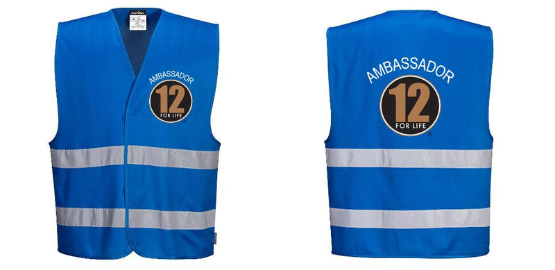 Custom ROYAL BLUE Safety Vest Reflective Hi Vis Work and Event Style Vest