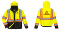 Custom Reflective Hi-Vis 2-in-1 Winter Bomber Jacket in Yellow/Black