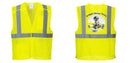 Custom Breakaway Class 2 Yellow Safety Vest Hi-Vis Reflective Breathable Mesh