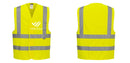 Custom Logo Reflective Yellow Safety Vest - ANSI Class 2