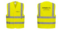 Custom Logo Reflective Yellow Safety Vest - ANSI Class 2
