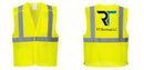 Custom Breakaway Class 2 Yellow Safety Vest Hi-Vis Reflective Breathable Mesh