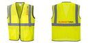 Custom Lightweight High Visibility Yellow Tampa Mesh Vest