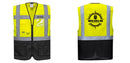 Custom Warsaw Yellow and Black Professional Style Safety Vest