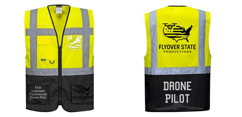 Custom Warsaw Yellow and Black Professional Style Safety Vest