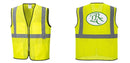 Custom Lightweight High Visibility Yellow Tampa Mesh Vest