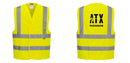 Custom Logo Reflective Yellow Safety Vest - ANSI Class 2