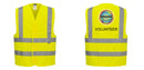 Custom Logo Reflective Yellow Safety Vest - ANSI Class 2
