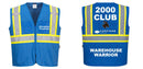 Custom Royal Blue Safety Vest Reflective High Visibility with Pockets
