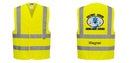 Custom Logo Reflective Yellow Safety Vest - ANSI Class 2