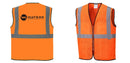 Custom Lightweight High Visibility ORANGE Tampa Mesh Vest