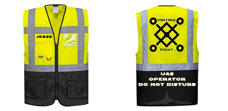 Custom Warsaw Yellow and Black Professional Style Safety Vest