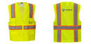 Custom Yellow Class 2 Safety Vest with Cooling Mesh Back