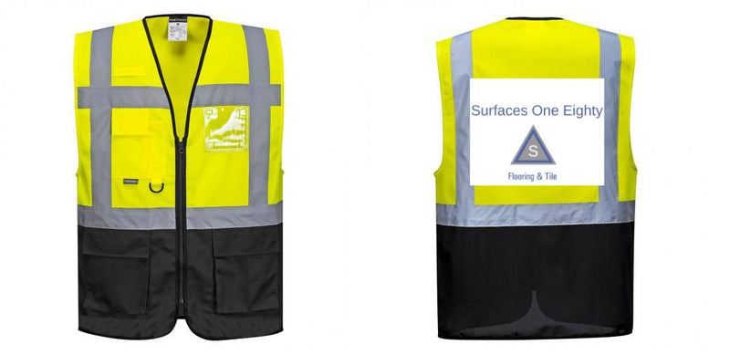 Custom Warsaw Yellow and Black Professional Style Safety Vest
