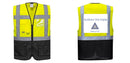 Custom Warsaw Yellow and Black Professional Style Safety Vest