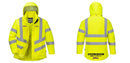 Custom Ladies Hi-Vis Yellow Winter Jacket With 2&