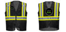 Custom Black Safety Vest Reflective High Visibility with Pockets