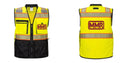 Custom Premium Two-toned Surveyor Safety Vest with Segmented Tape