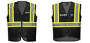 Black Safety Vest | Reflective High Visibility with Pockets