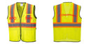 Custom Yellow Mesh Class 2 Reflective Safety Vest with Pockets