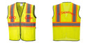 Custom Yellow Mesh Class 2 Reflective Safety Vest with Pockets