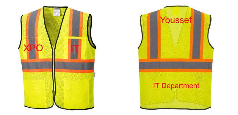 Custom Yellow Mesh Class 2 Reflective Safety Vest with Pockets