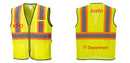 Custom Yellow Mesh Class 2 Reflective Safety Vest with Pockets